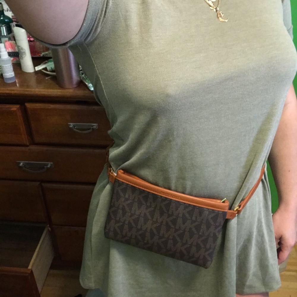 Olive green t-shirt dress